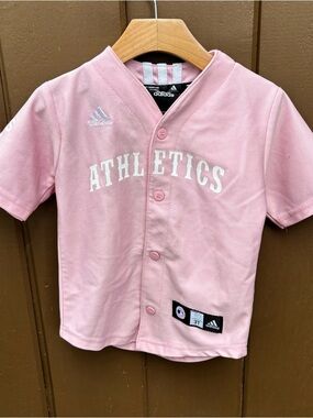 Adidas MLB Athletics jersey girls 3T pink